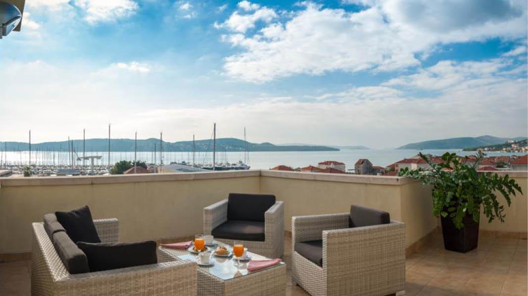 udsigt fra terassen p Hotel rotondo trogir